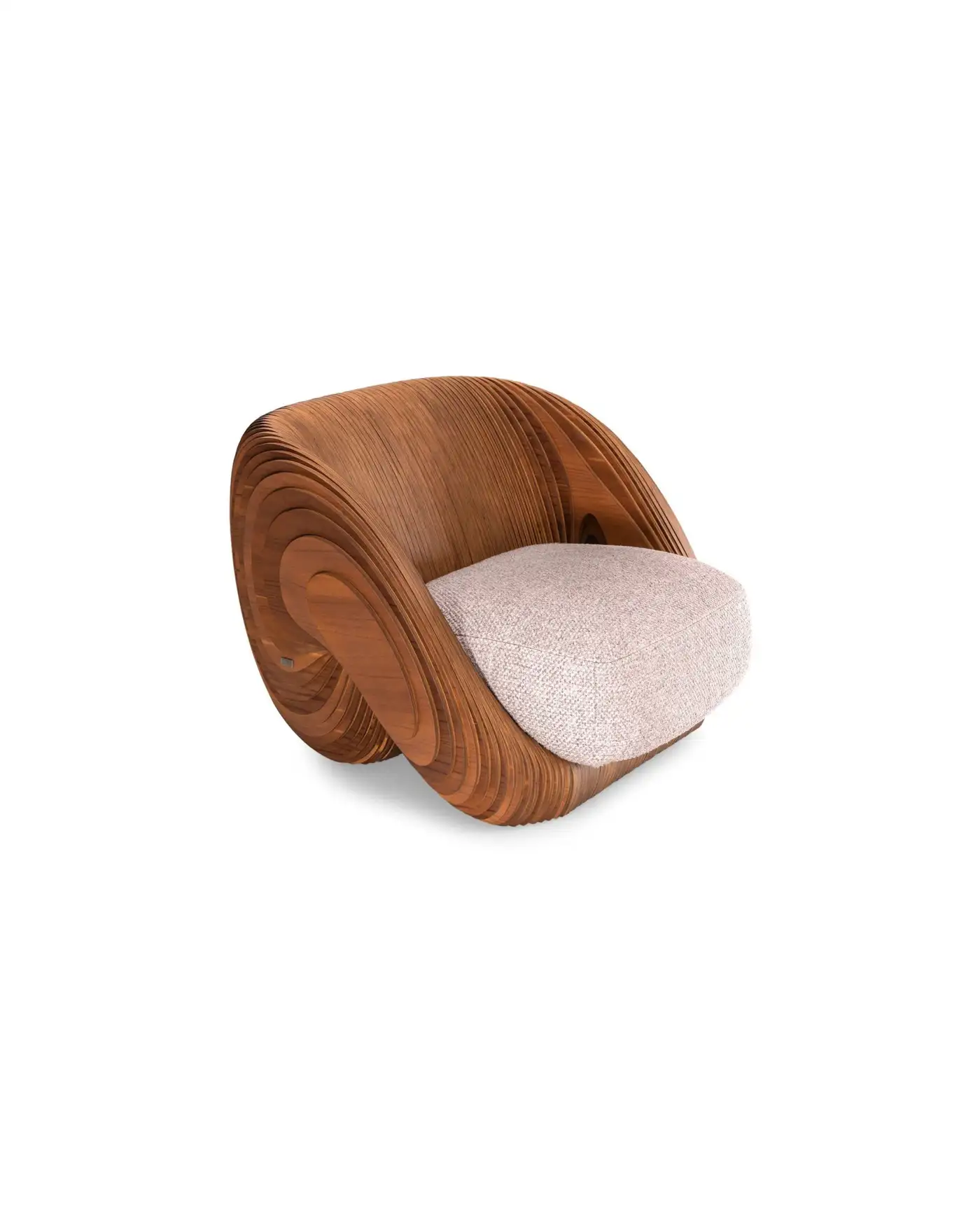 Parametric Sculptural Laminated Wood Lounge Chair