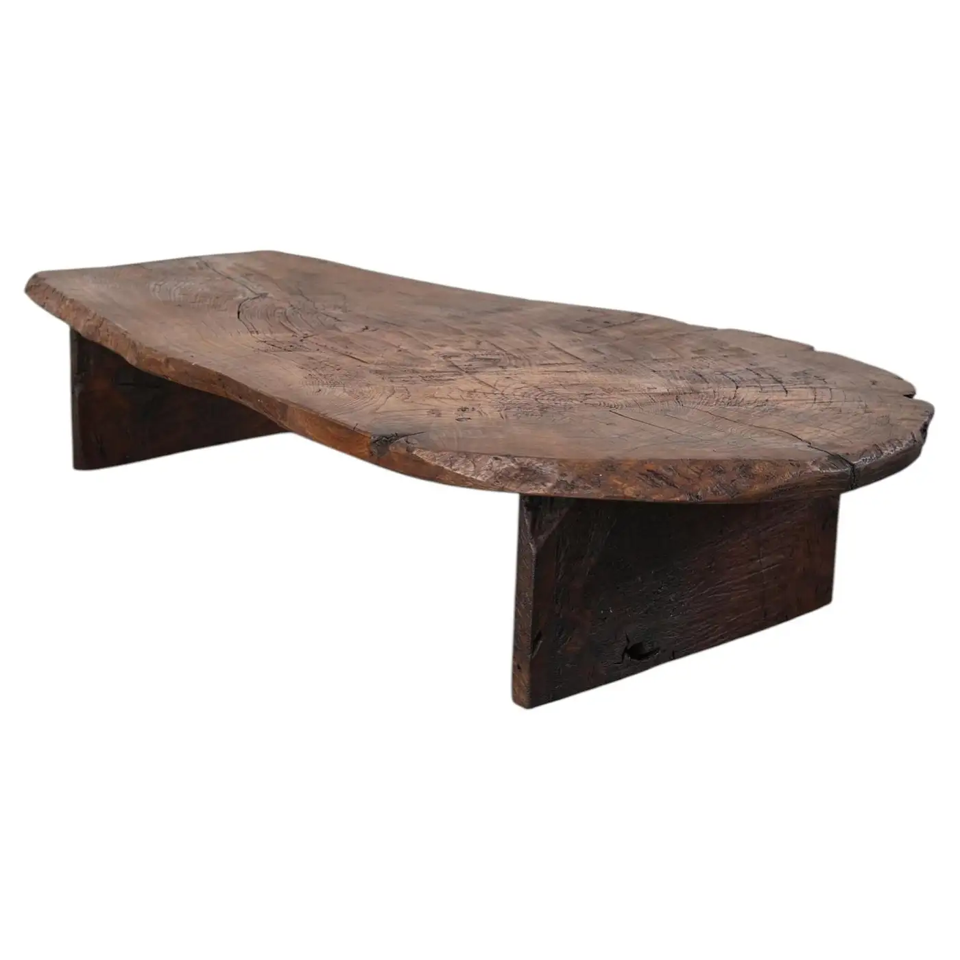 Rustic Organic Live Edge Solid Wood Coffee Table
