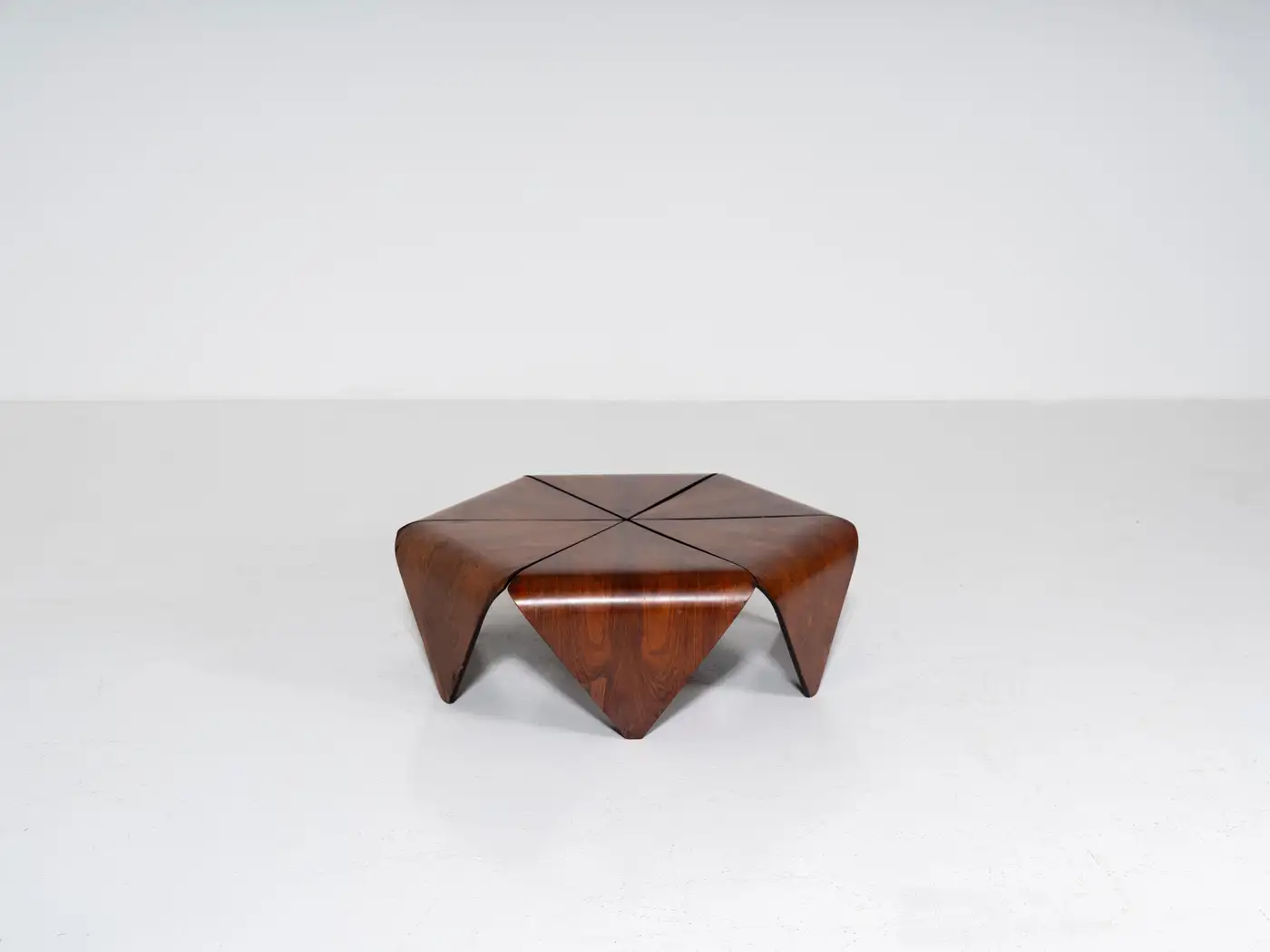 Hexagonal Segmented Bentwood Coffee Table