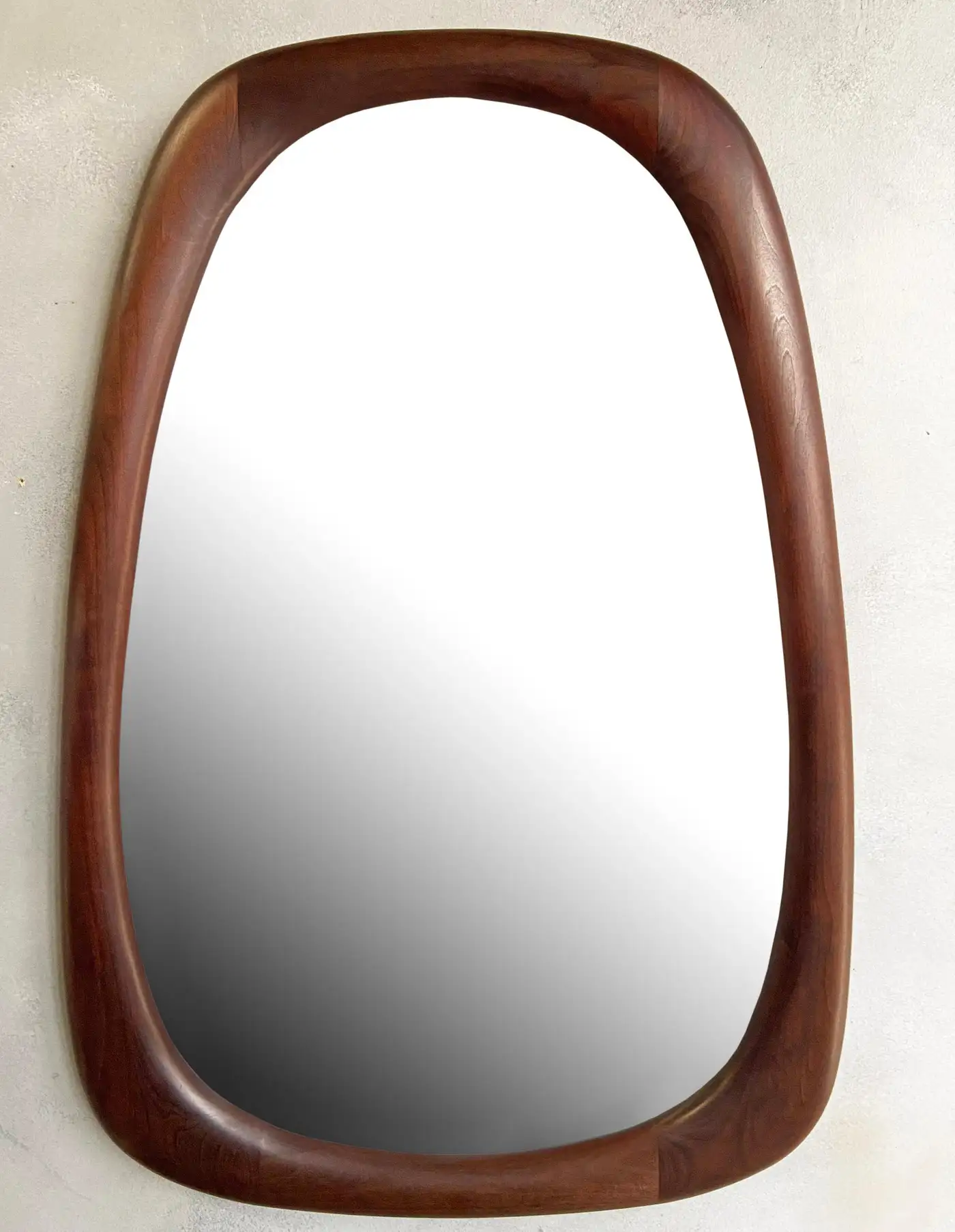 Mid-Century Modern Organic Walnut Mirror