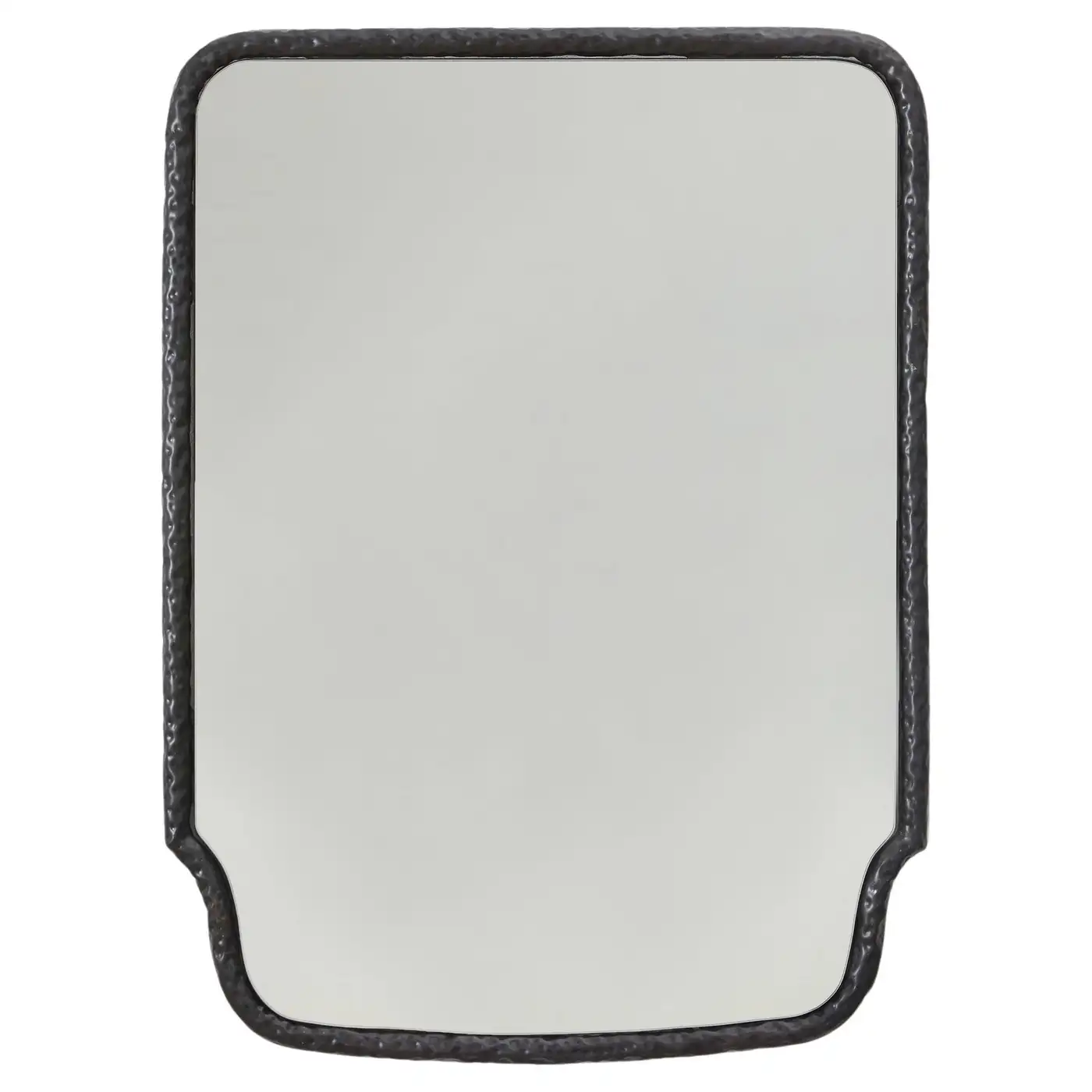 Modern Black Carved Wooden Wall Mirror