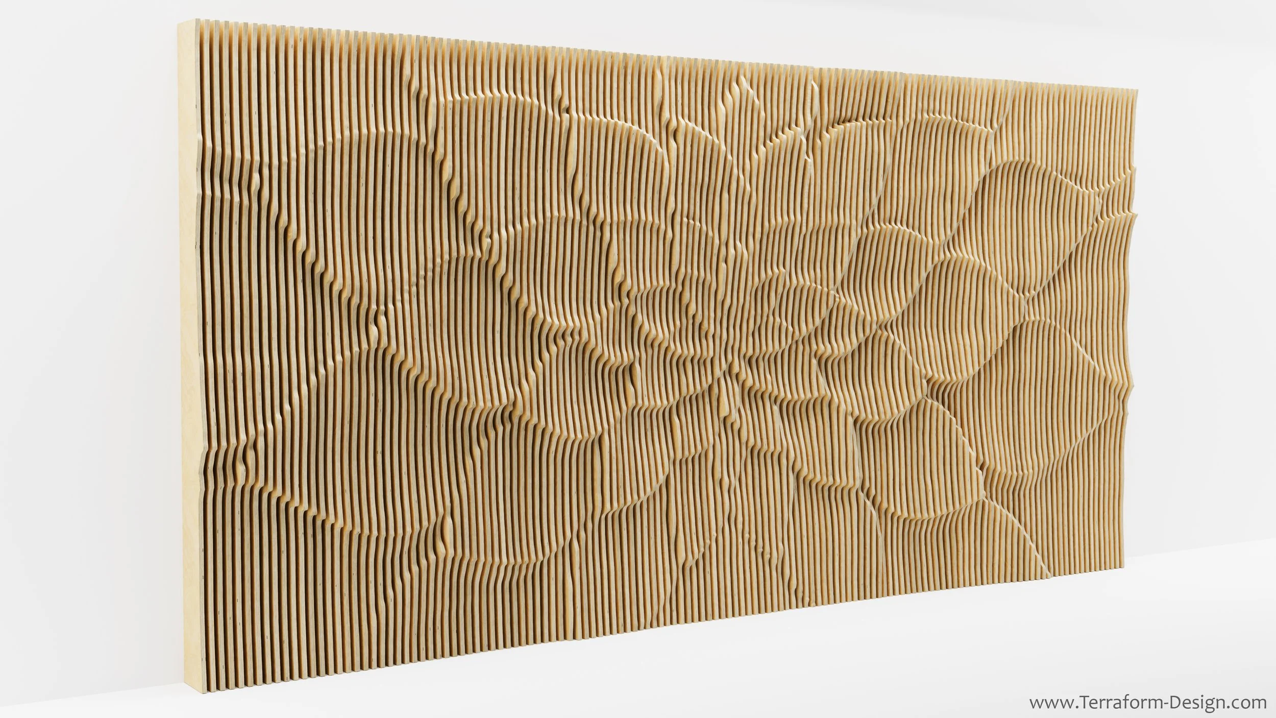 Lotus Parametric CNC Wooden Wall Panel